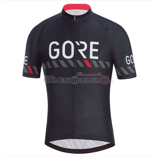 Abbigliamento Ciclismo Gore C3 Manica Corta 2018 Nero